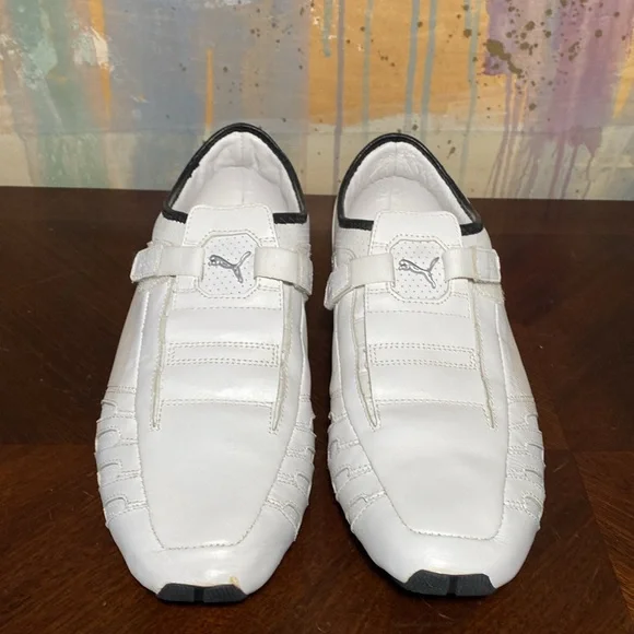 Puma Vedano Perf Leather Running Driver Shoes Mens 11